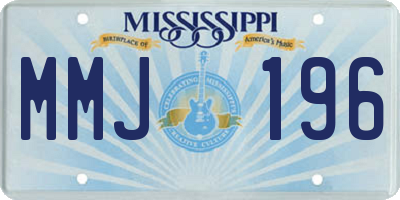 MS license plate MMJ196
