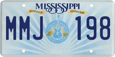 MS license plate MMJ198