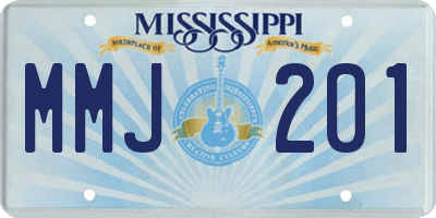 MS license plate MMJ201