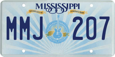MS license plate MMJ207