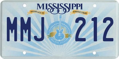 MS license plate MMJ212