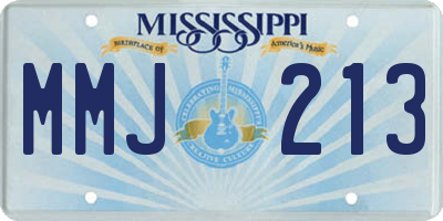 MS license plate MMJ213