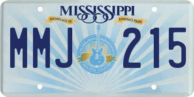 MS license plate MMJ215