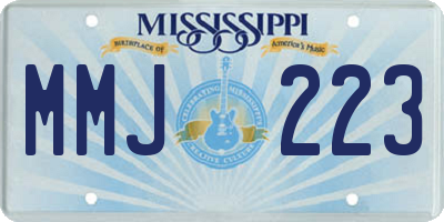 MS license plate MMJ223