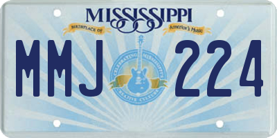 MS license plate MMJ224