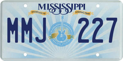 MS license plate MMJ227