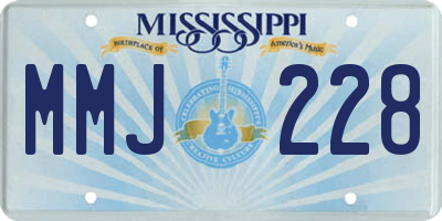 MS license plate MMJ228