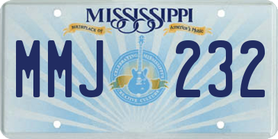 MS license plate MMJ232