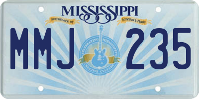 MS license plate MMJ235