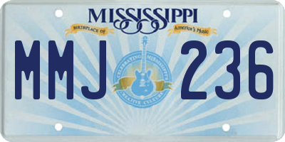 MS license plate MMJ236