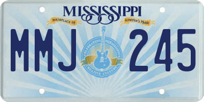 MS license plate MMJ245