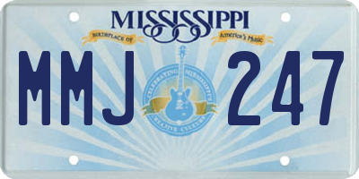 MS license plate MMJ247