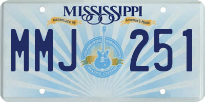 MS license plate MMJ251