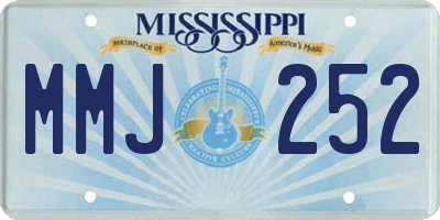MS license plate MMJ252