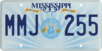 MS license plate MMJ255