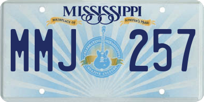 MS license plate MMJ257