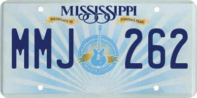 MS license plate MMJ262