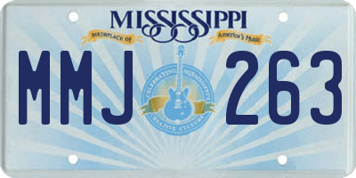 MS license plate MMJ263