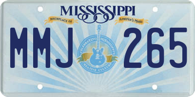 MS license plate MMJ265