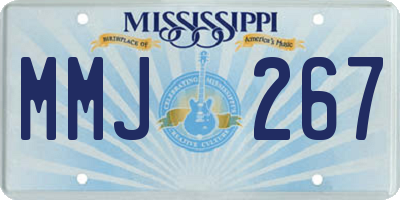 MS license plate MMJ267