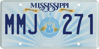 MS license plate MMJ271