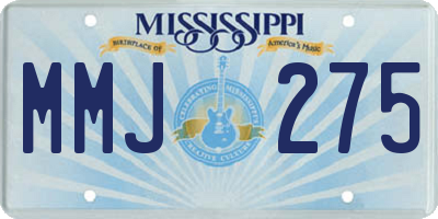 MS license plate MMJ275