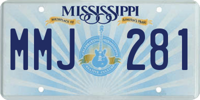 MS license plate MMJ281