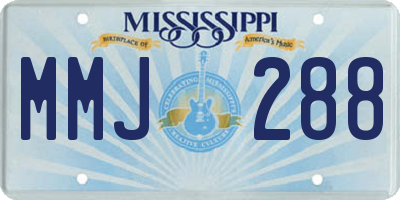 MS license plate MMJ288