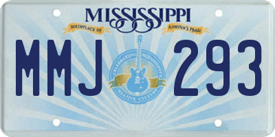 MS license plate MMJ293