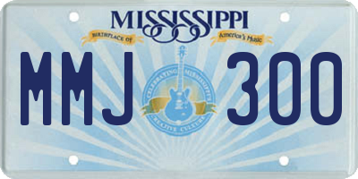 MS license plate MMJ300