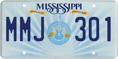 MS license plate MMJ301