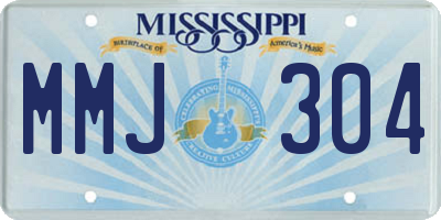 MS license plate MMJ304