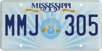 MS license plate MMJ305