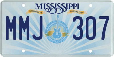 MS license plate MMJ307