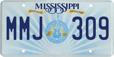 MS license plate MMJ309