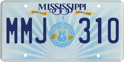 MS license plate MMJ310