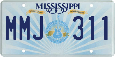 MS license plate MMJ311