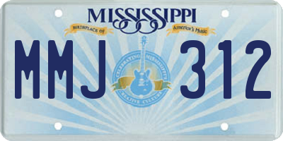 MS license plate MMJ312