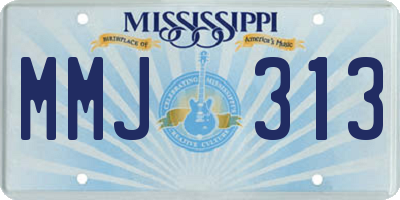 MS license plate MMJ313