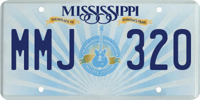 MS license plate MMJ320