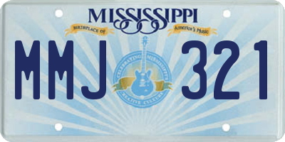 MS license plate MMJ321