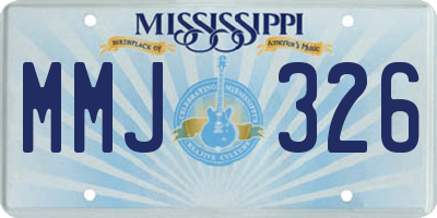 MS license plate MMJ326