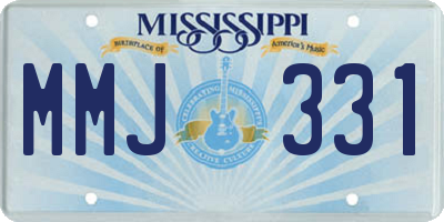 MS license plate MMJ331