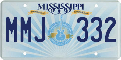 MS license plate MMJ332