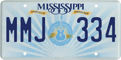 MS license plate MMJ334