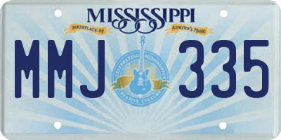 MS license plate MMJ335