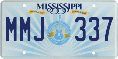 MS license plate MMJ337