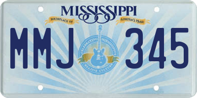 MS license plate MMJ345