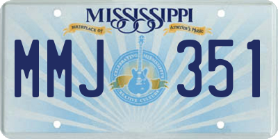 MS license plate MMJ351