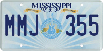 MS license plate MMJ355